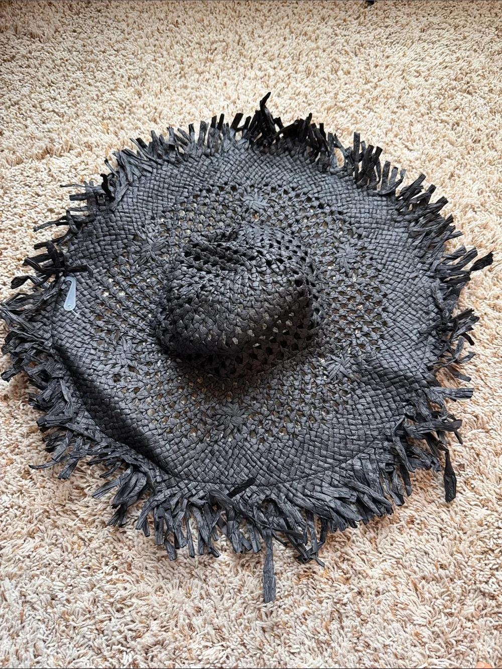 Black Woven Fringe Sun Hat - Women Accessories